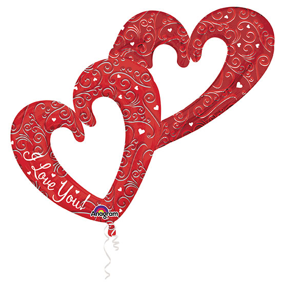 Liebe Hochzeit Ballon zwei Herzen